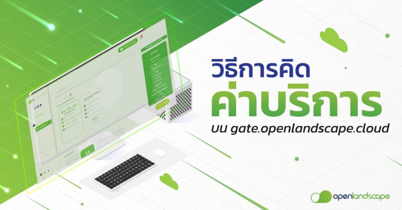 วิธีการคิด ค่าบริการ บน gate.openlandscape.cloud
