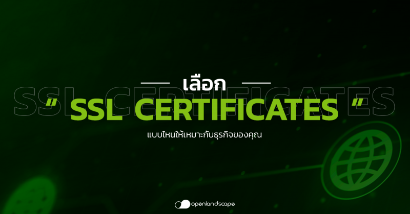 เลือก SSL Certificates แบบไหนให้เหมาะกับธุรกิจของคุณ